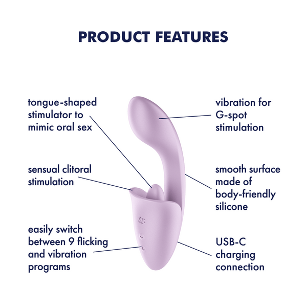 Satisfyer Tongue Expert lavanda: vibratore a lingua