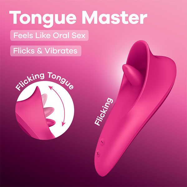 Satisfyer Tongue Master rosa: vibratore a lingua