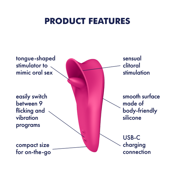 Satisfyer Tongue Master rosa: vibratore a lingua