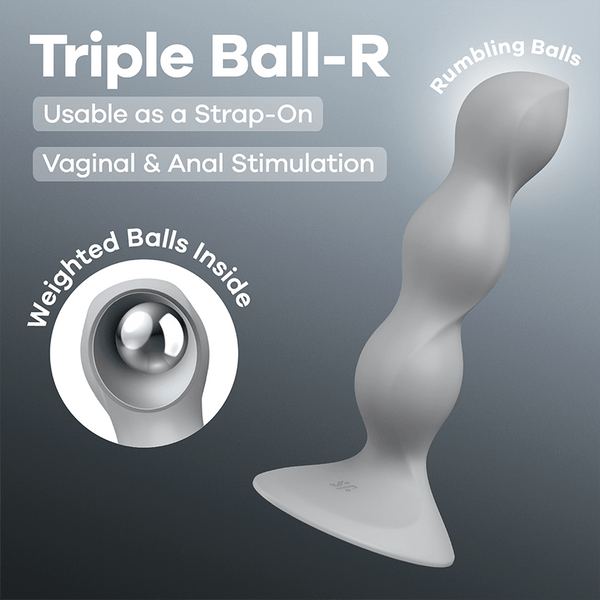 Satisfyer Triple Ball-R grigio: dildo con sfere mobili