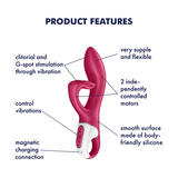 Satisfyer Embrace me fucsia: vibratore rabbit