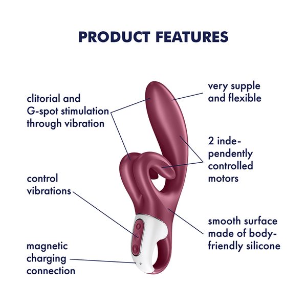 Satisfyer Touch Me rosso: vibratore rabbit