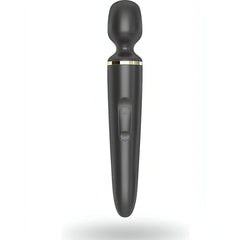 Satisfyer Wand-er Black con 50 Combinazioni di Vibrazione Diverse - Silicone Medicale, Ricaricabile, Nero