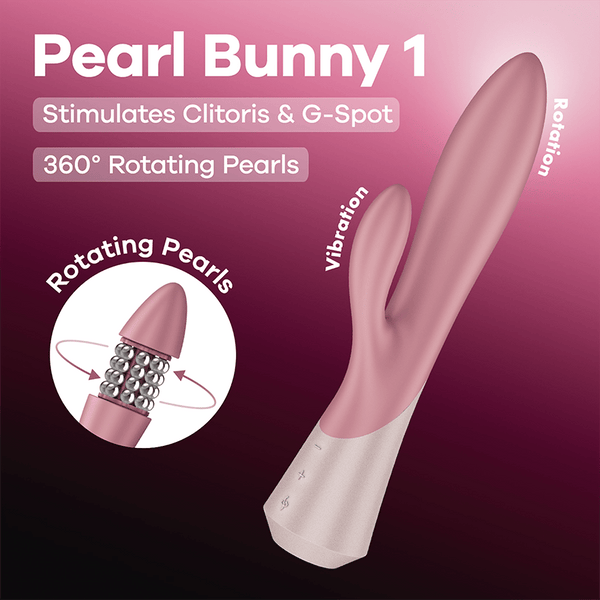 Satisfyer Pearl Bunny 1 terracotta: vibratore rabbit con perle rotanti