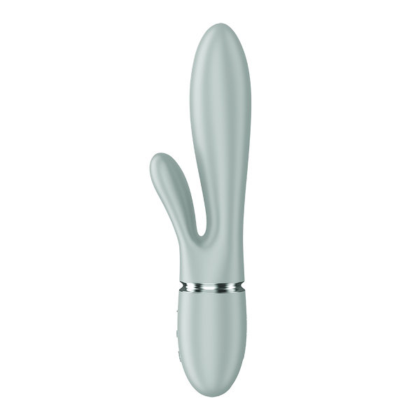 Satisfyer Pearl Bunny 2 verde grigio: vibratore rabbit con perle rotanti