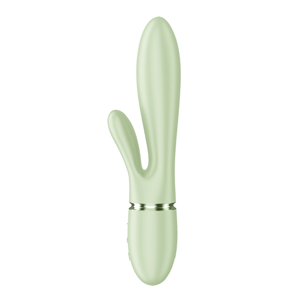 Satisfyer Pearl Bunny 2 verde chiaro: vibratore rabbit con perle rotanti
