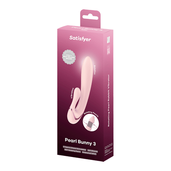 Satisfyer Pearl Bunny 3 rosa: vibratore rabbit con perle rotanti