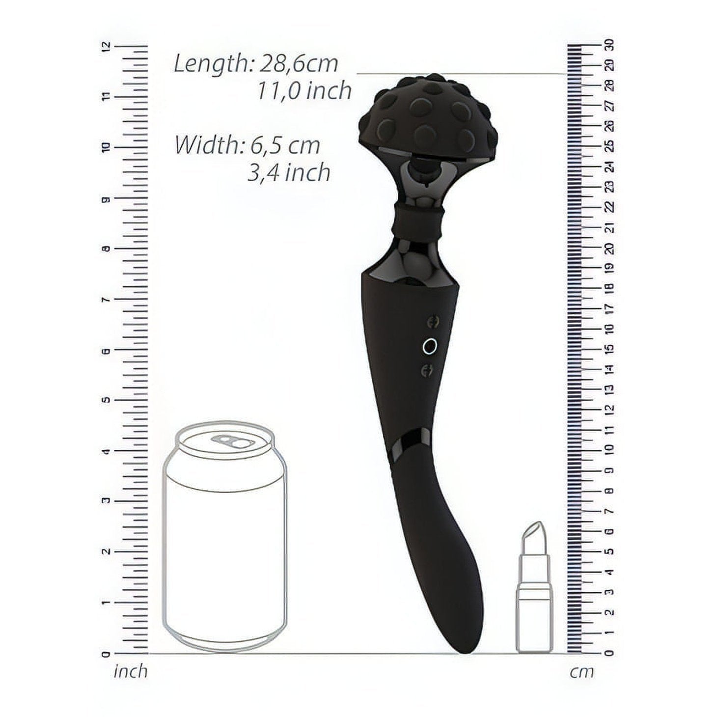 Shiatsu - Bendable Massager Wand - Black