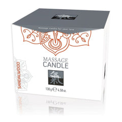 Shiatsu Massage Candle - Candela da massaggio profumata che si trasforma in olio da massaggio - 130 g, aroma Legno di Sandalo