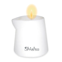 Shiatsu Massage Candle - Candela da massaggio profumata che si trasforma in olio da massaggio - 130 g, aroma Legno di Sandalo