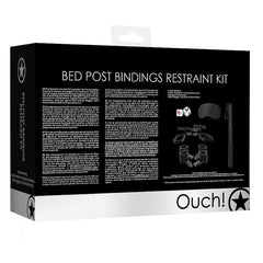 Bed Post Bindings Restraing Kit - Black