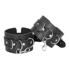 Leather Hand and Leg Cuffs Hogtie Set in Pelle