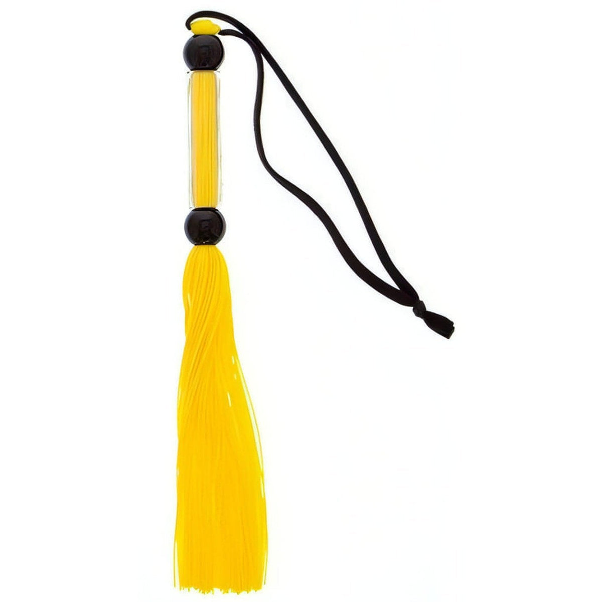 Silicone Flogger Whip - Mini frustino a frange in silicone - Giallo