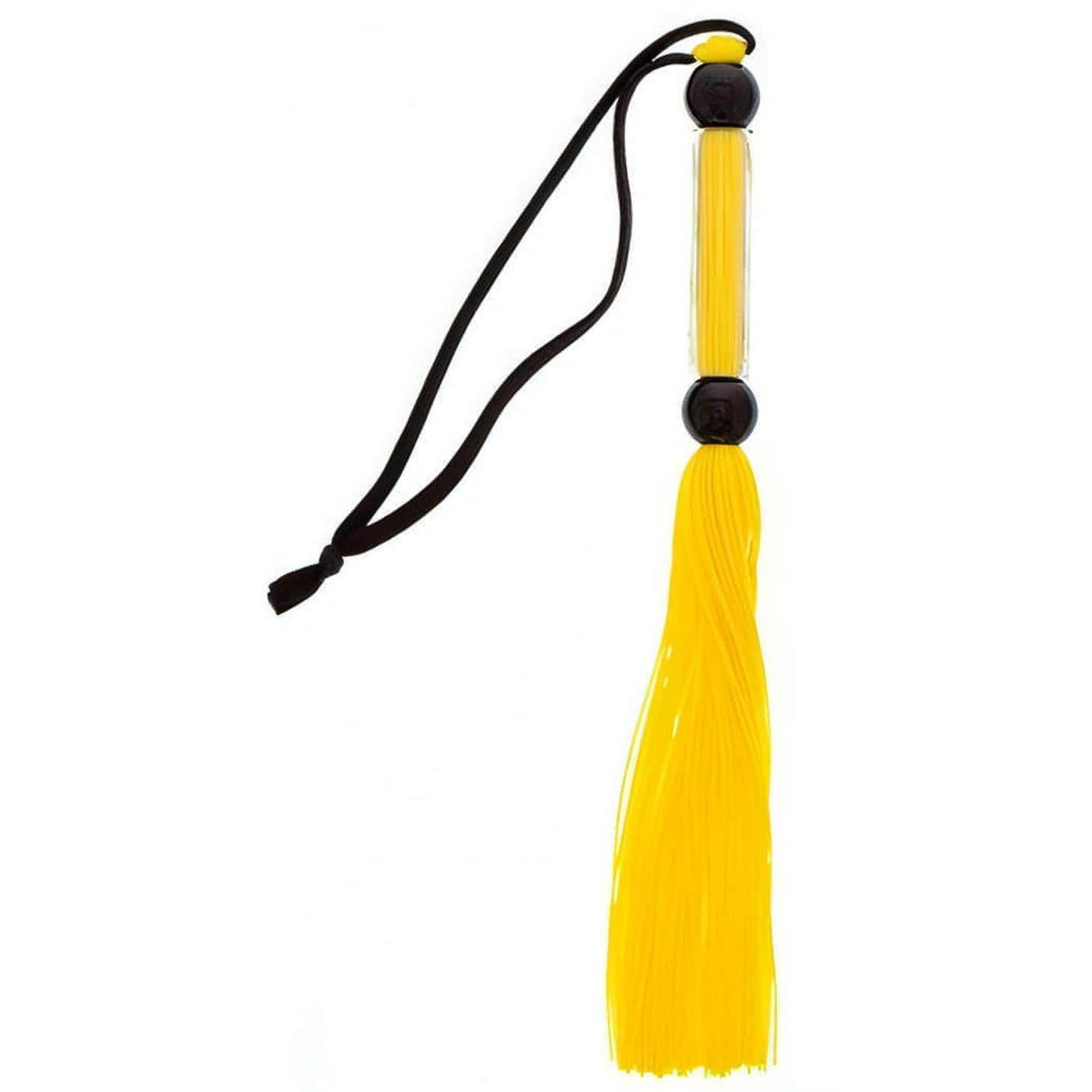 Silicone Flogger Whip - Mini frustino a frange in silicone - Giallo