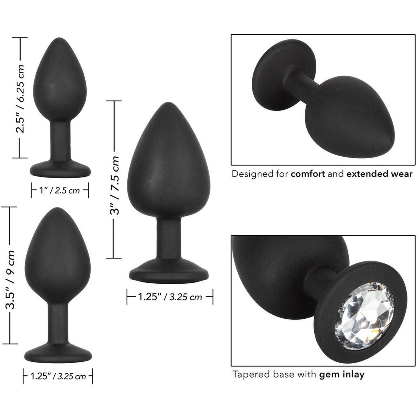 Silicone Gem Anal Kit - Black