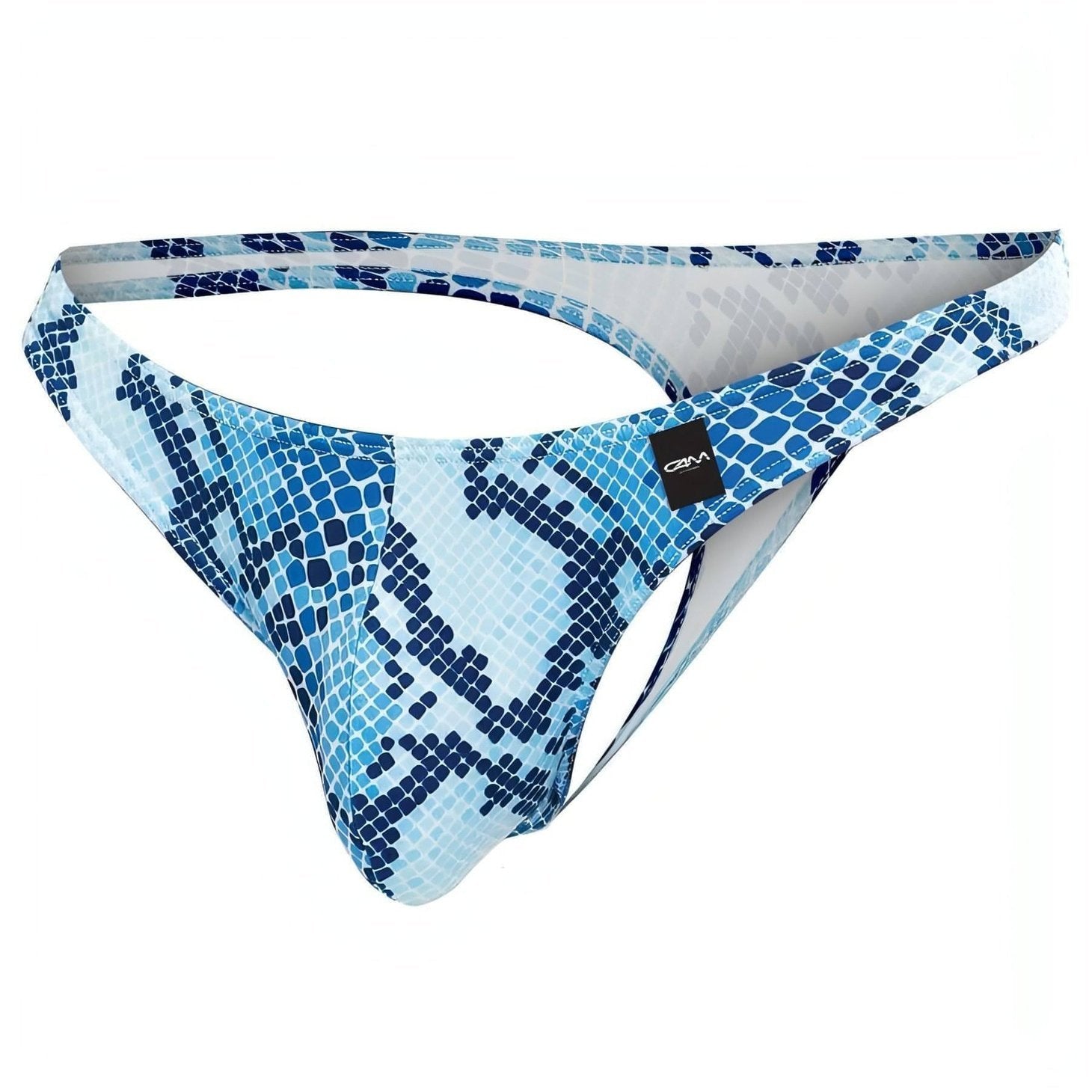 Slip con Push Up fantasia Pelle di Serpente, posteriore ad ali di gabbiano - Taglia L