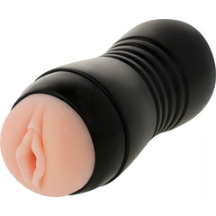 Soft Pussy Tube Cup - Masturbatore vibrante vagina realizzato in cyberskin realistico e morbido - Anallergico, Rosa Carne, Vibra