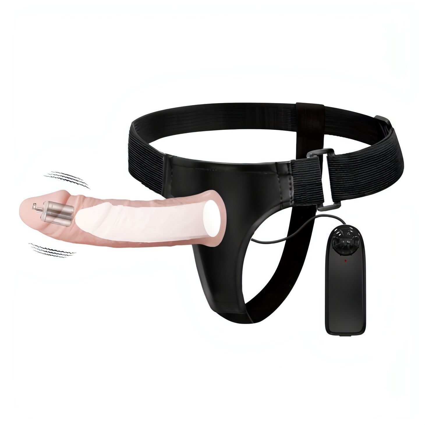 Strap-On Hollow Vibrante 15.5 cm - Rosa Carne