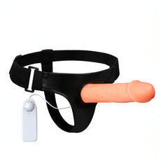 Strap-On Hollow Vibrante 17 cm - Rosa Carne