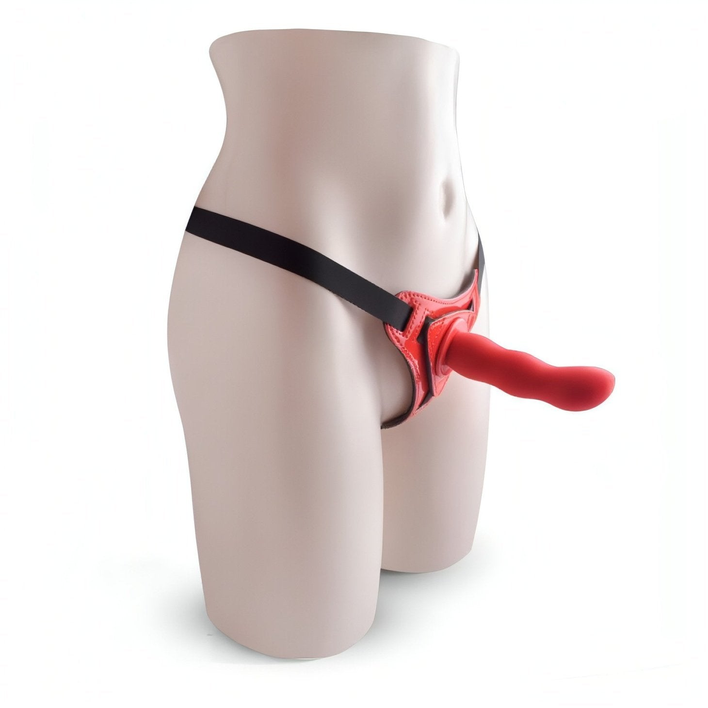 Strap-on in silicone con sistema Hung-In - 5'', Rosso