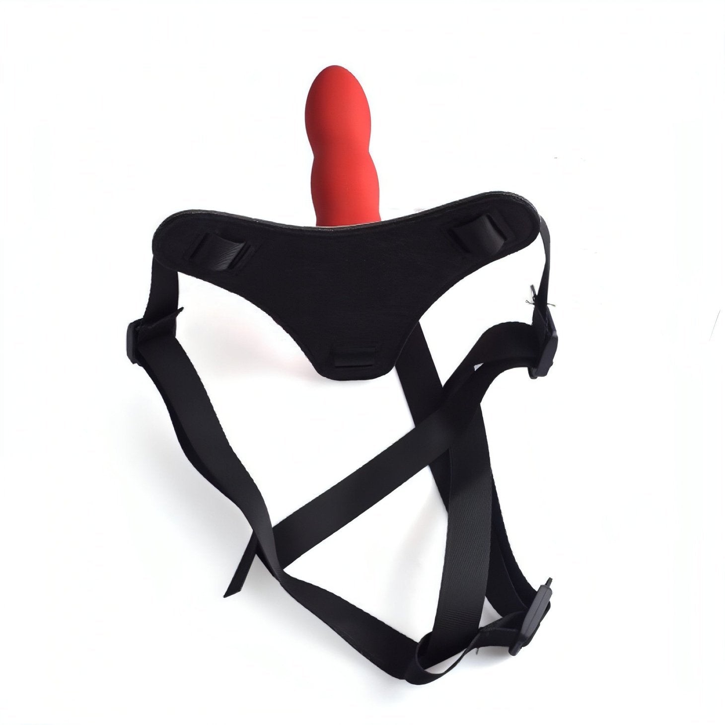 Strap-on in silicone con sistema Hung-In - 5'', Rosso