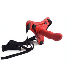 Strap-on in silicone con sistema Hung-In - 5'', Rosso