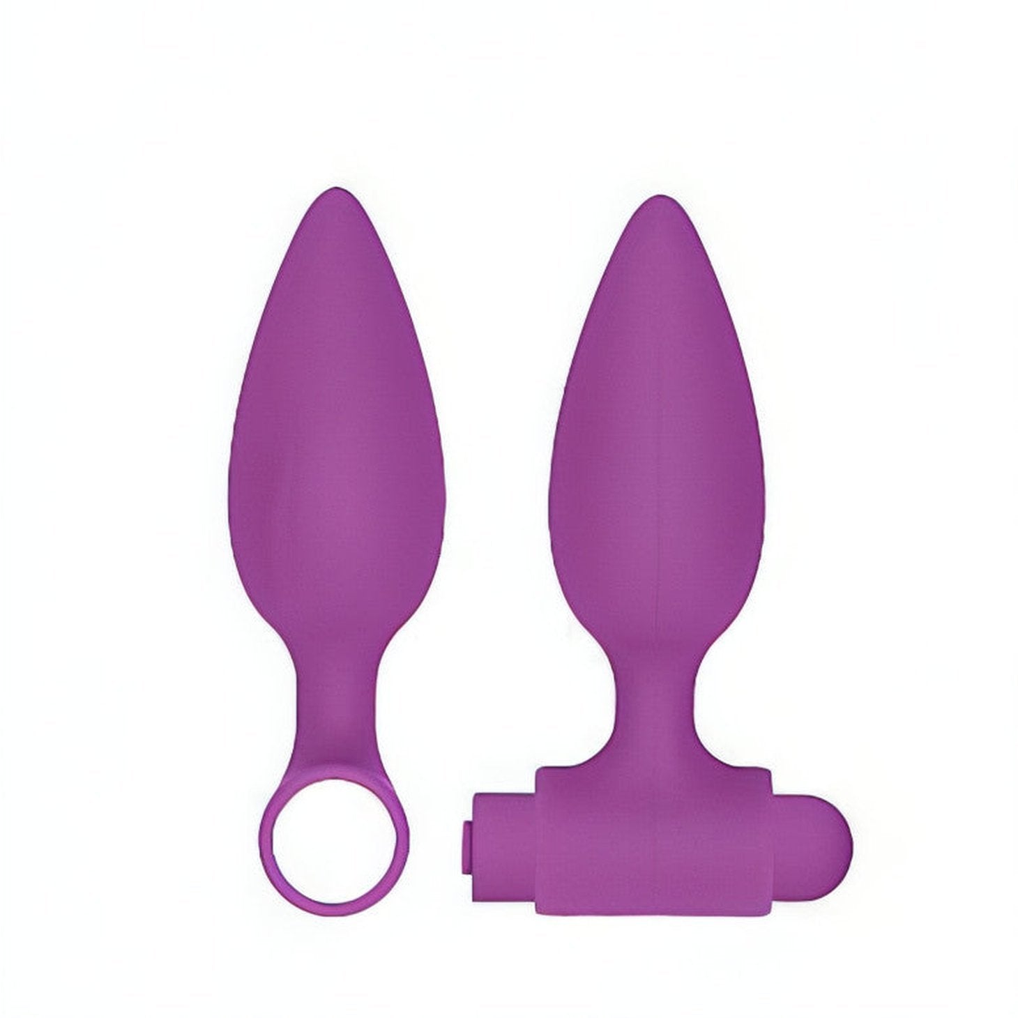 Super Anal Kit: 3 Anal Beads e 2 Anal Plugs con Vibratore Intercambiabile - 100% Silicone Medicale, Anallergico, Ricaricabile