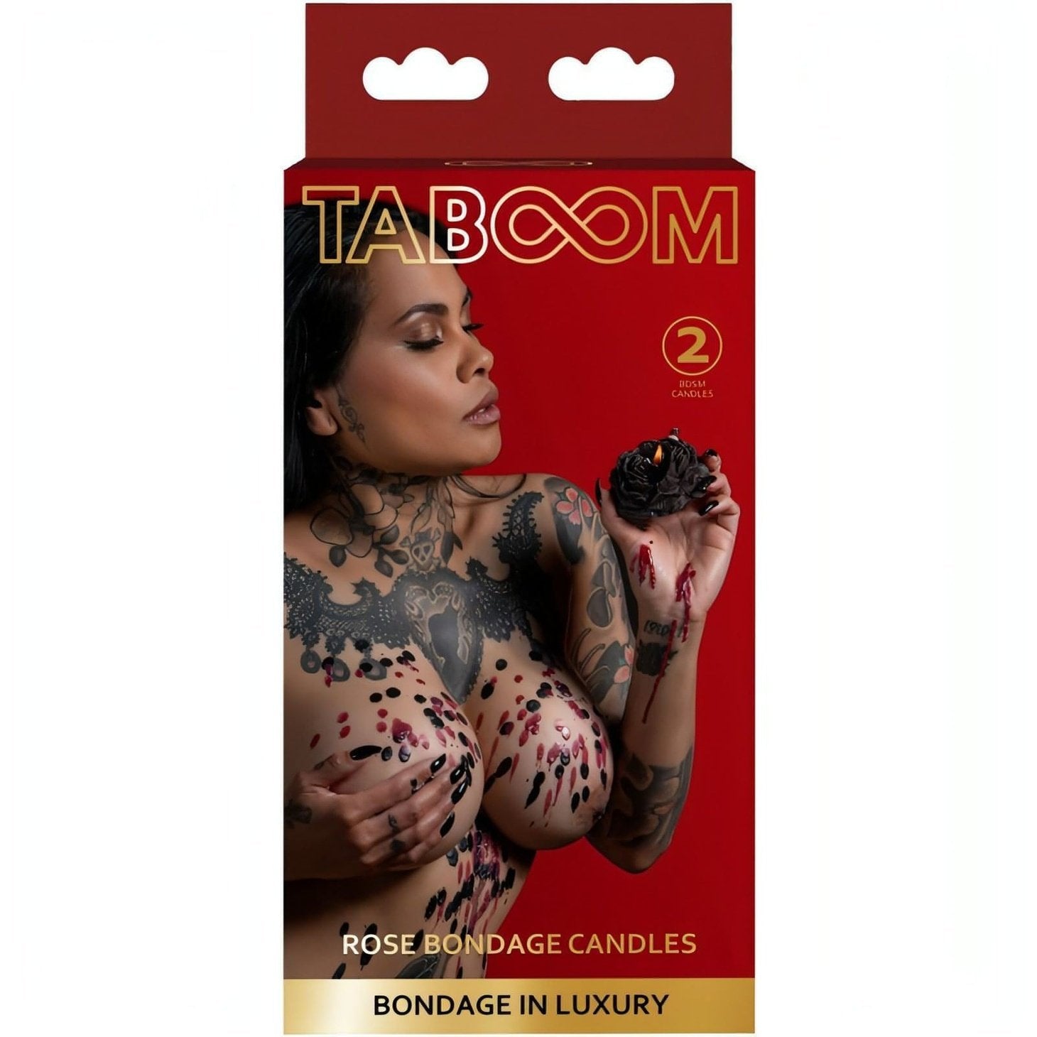 Taboom Rose Bondage Clandes - 2 candele a forma di rosa per il waxing