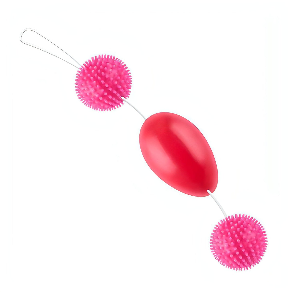 Trio di Palline Anali/Vaginali con rilievi stimolantio - Rosa