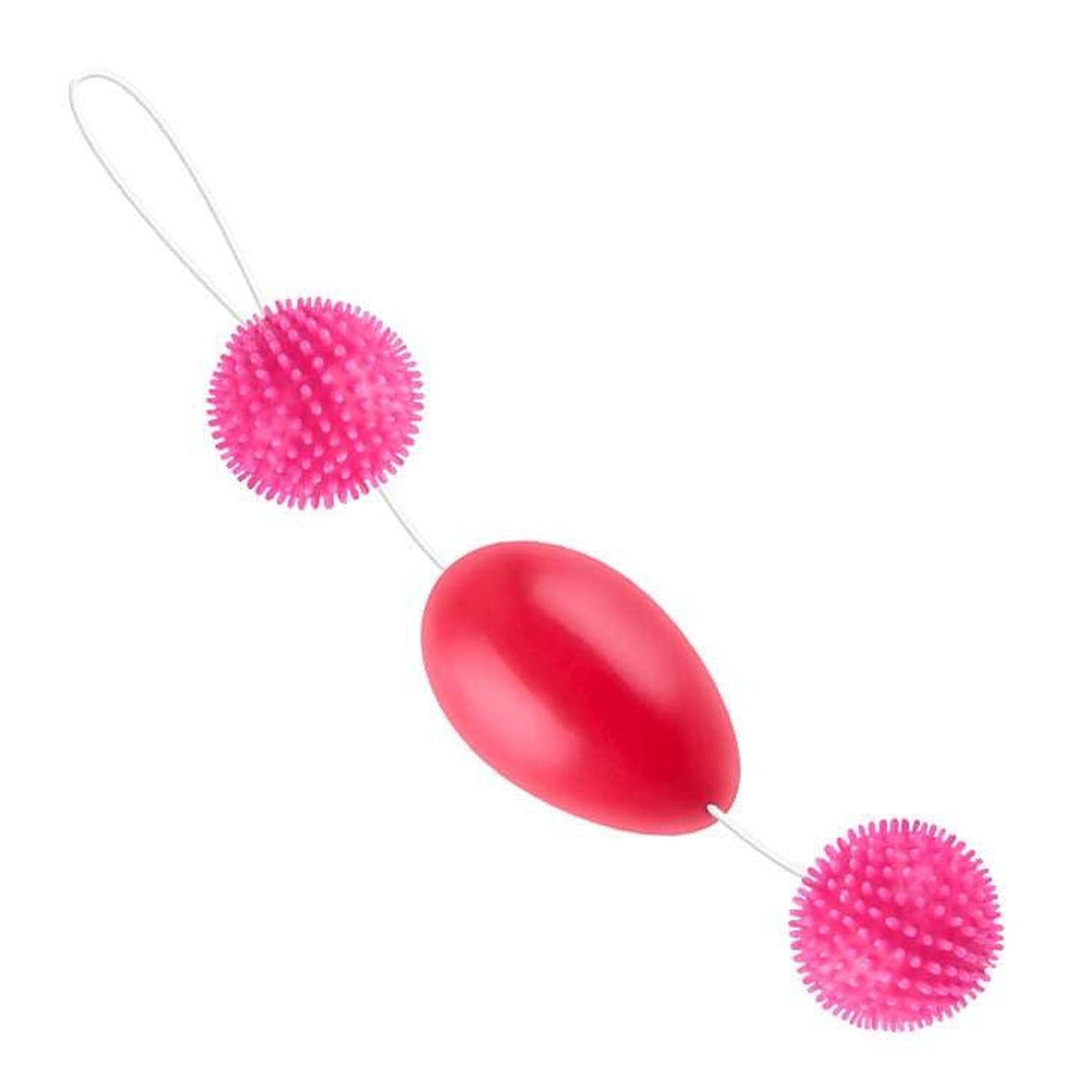 Trio di Palline Anali/Vaginali con rilievi stimolantio - Rosa