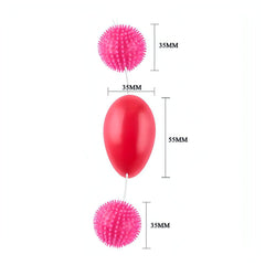 Trio di Palline Anali/Vaginali con rilievi stimolantio - Rosa