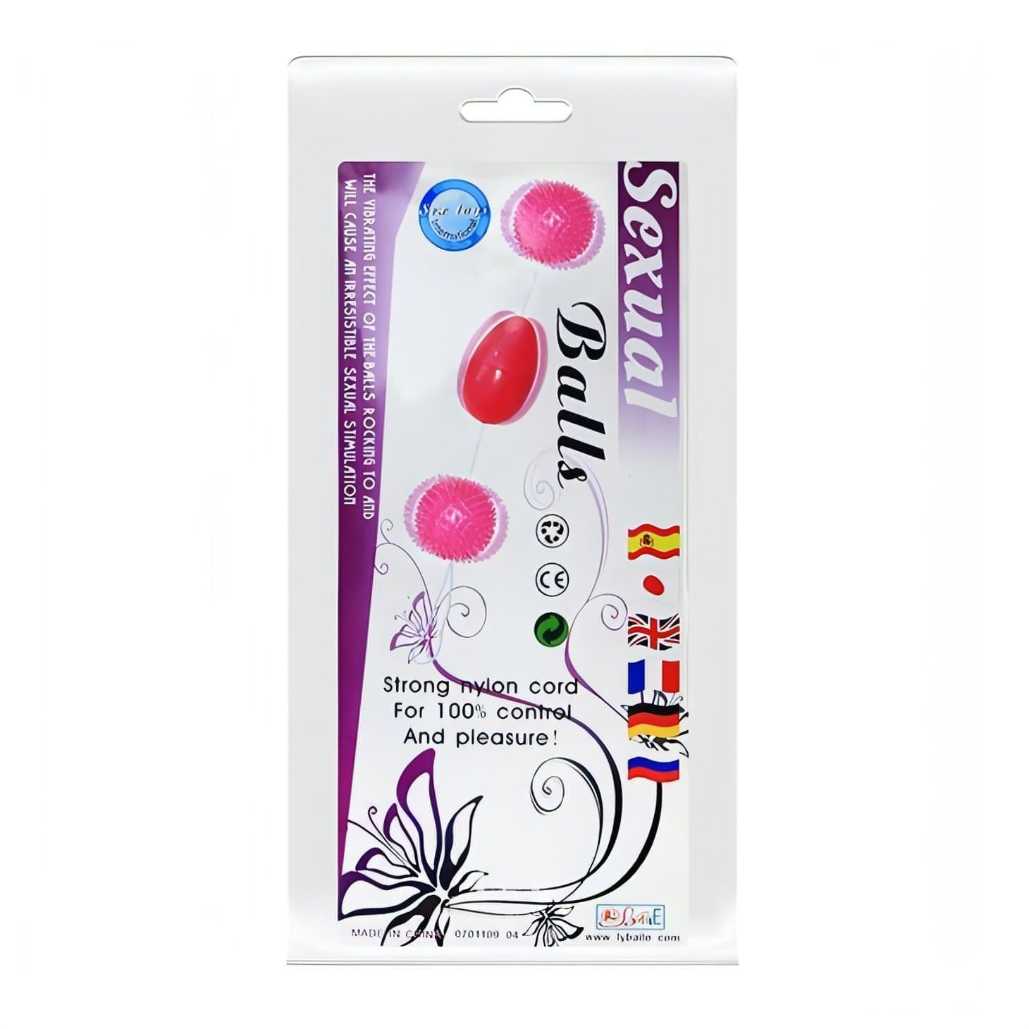 Trio di Palline Anali/Vaginali con rilievi stimolantio - Rosa