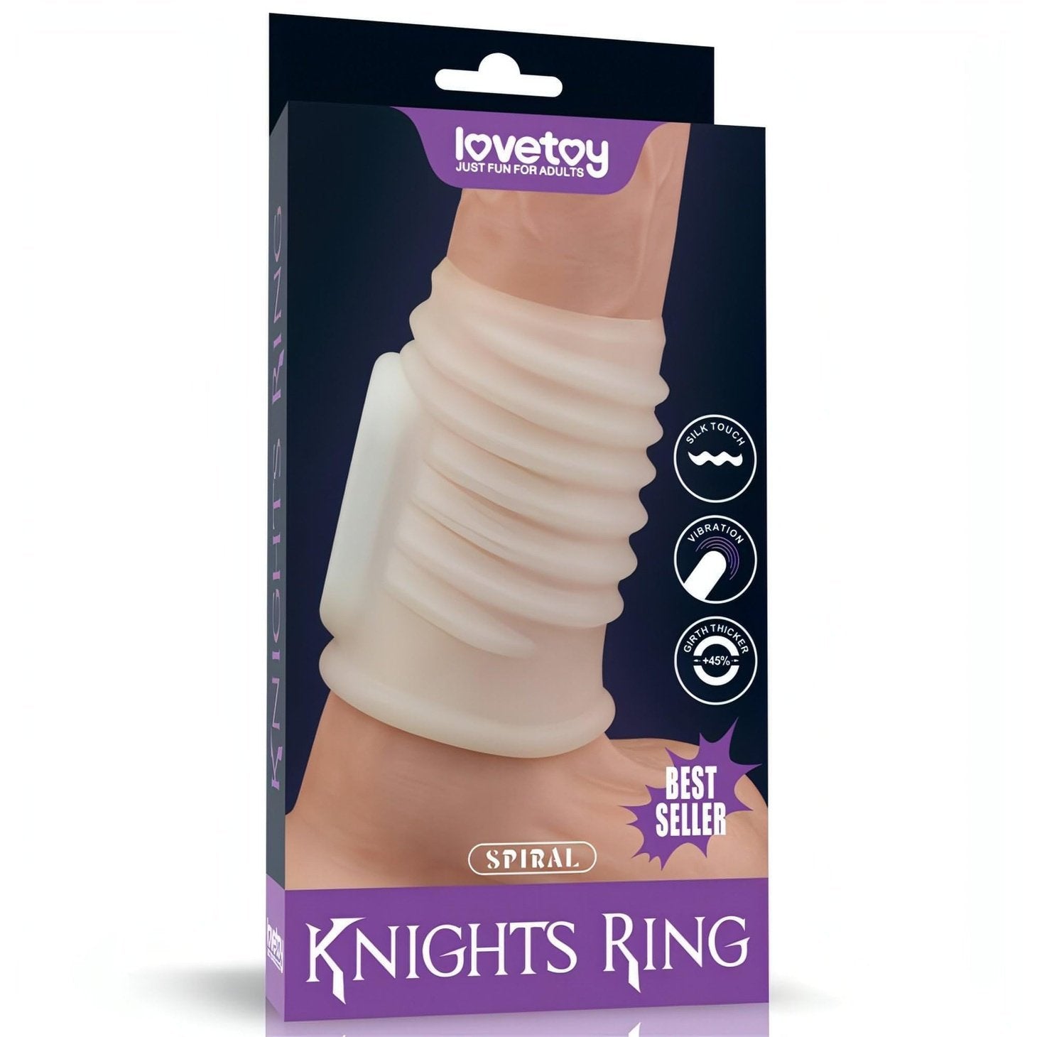 Vibrating Spiral Knights Guaina Fallica Stimolante con Vibrazione - Bianco