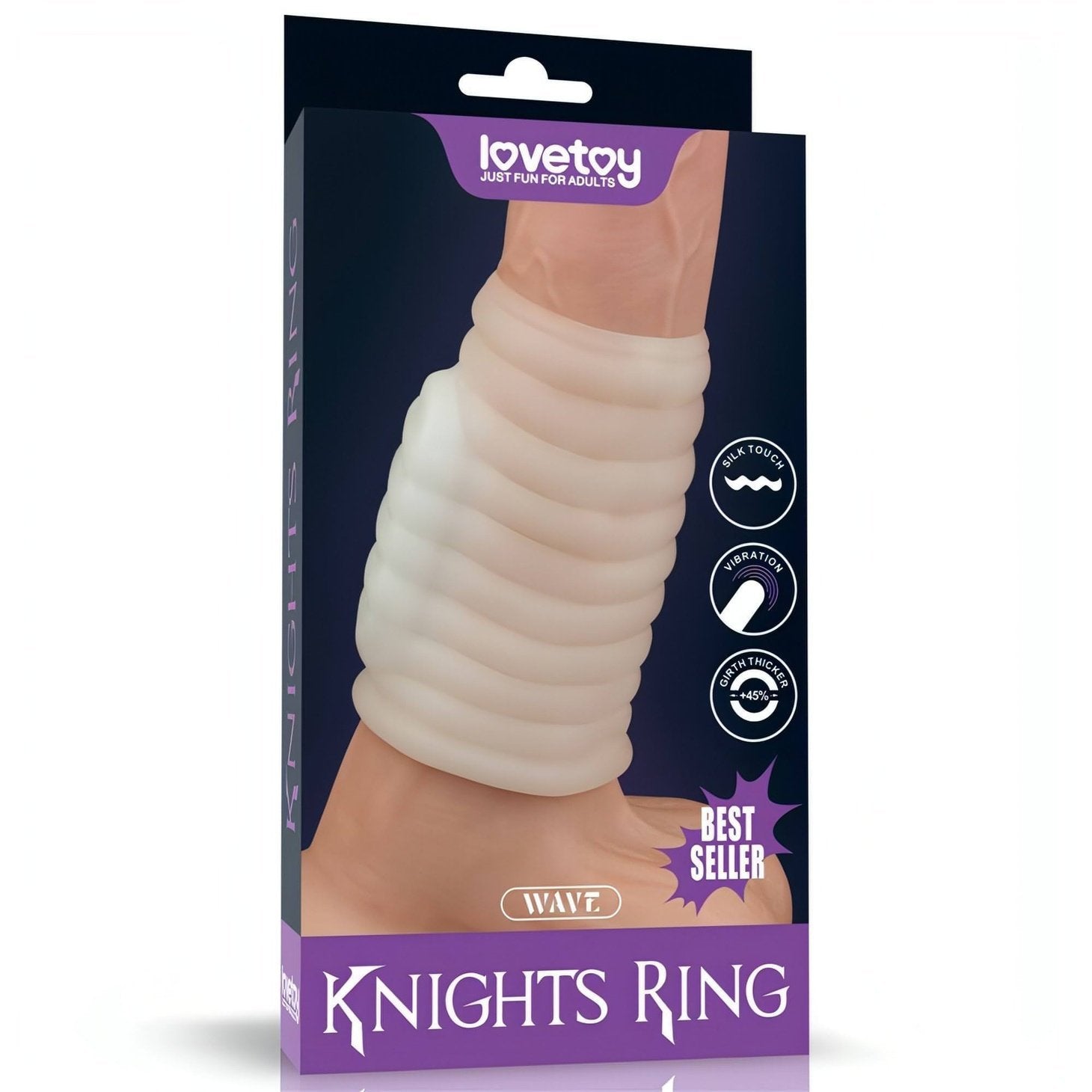 Vibrating Wave Knights Guaina Fallica Stimolante con Vibrazione - Bianco