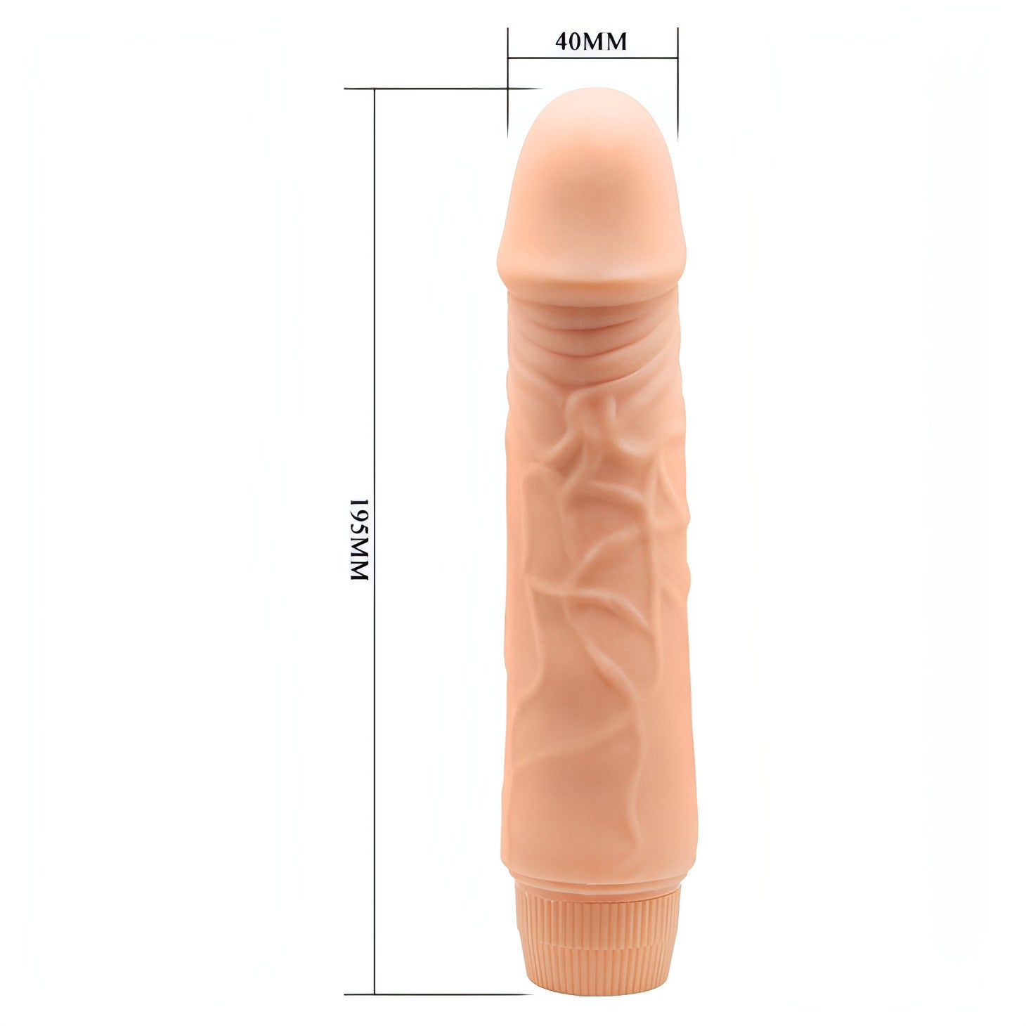 Vibratore morbido realistico - 19.5 cm, Rosa Carne