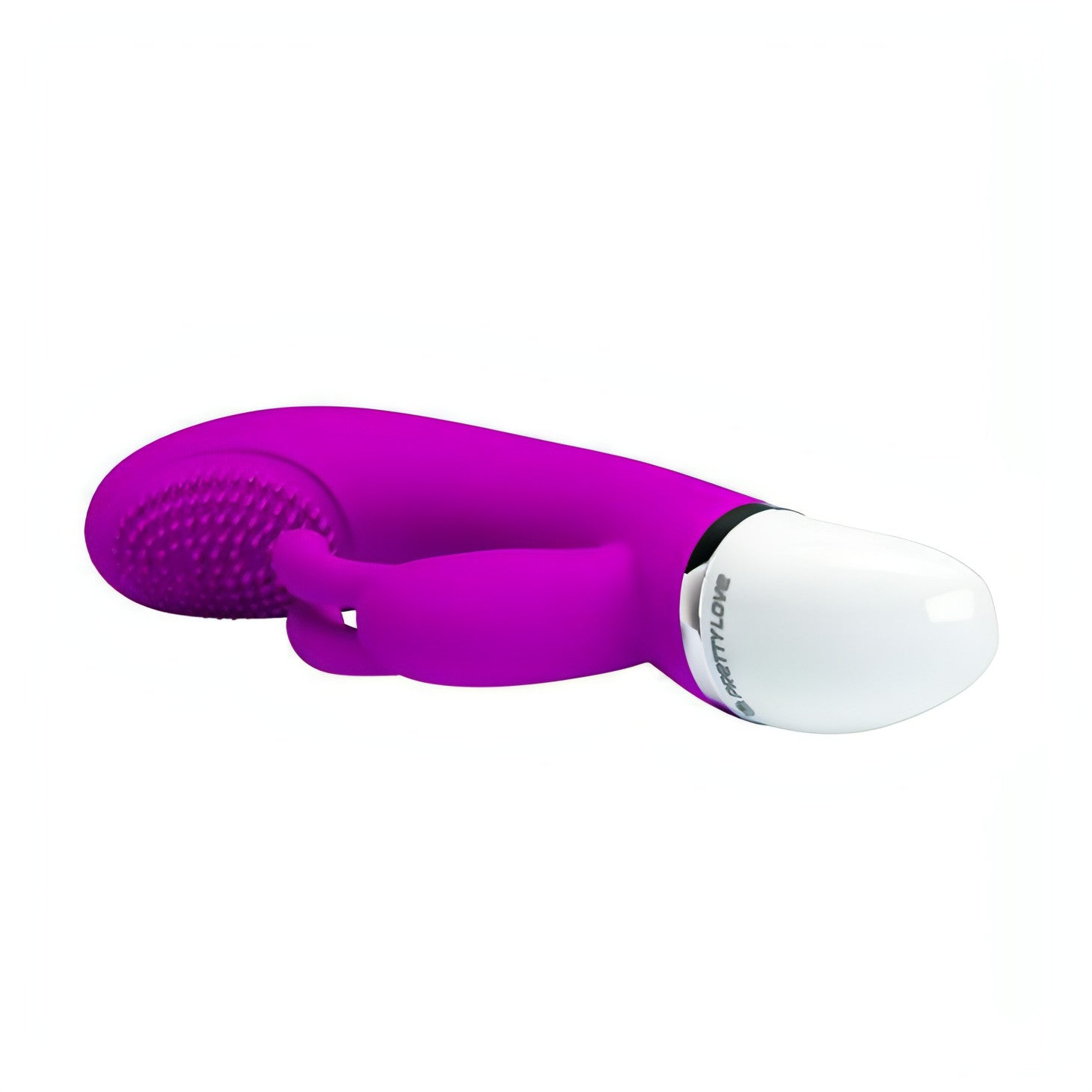 Vibratore Rabbit Christ con funzione di tickling - Viola/Bianco