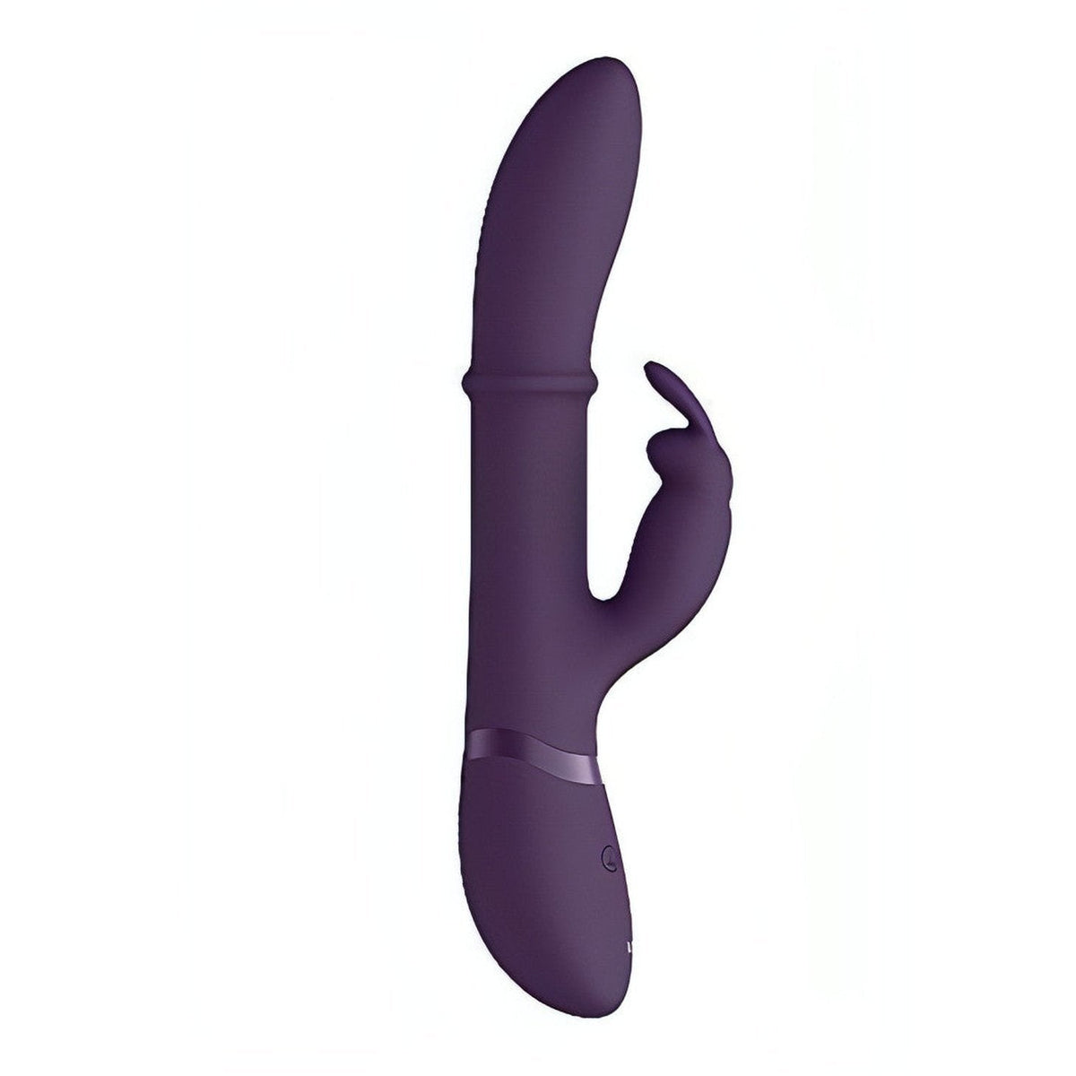 Vibratore Rabbit con anello Up & Down per un stimolazione extra delle pareti vaginali - Prugna