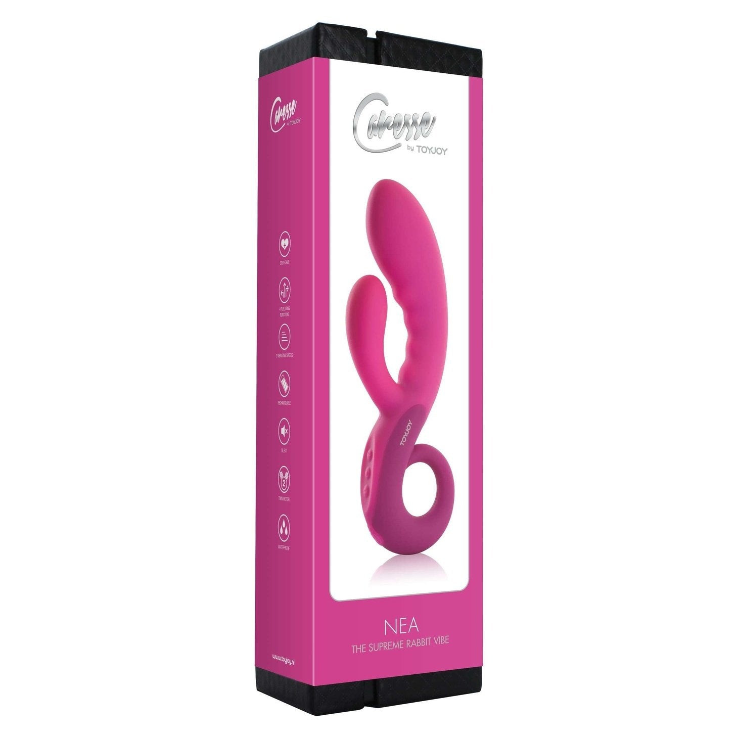 Vibratore Rabbit e Stimolatore Punto G Nea - Silicone, ricaricabile, Viola