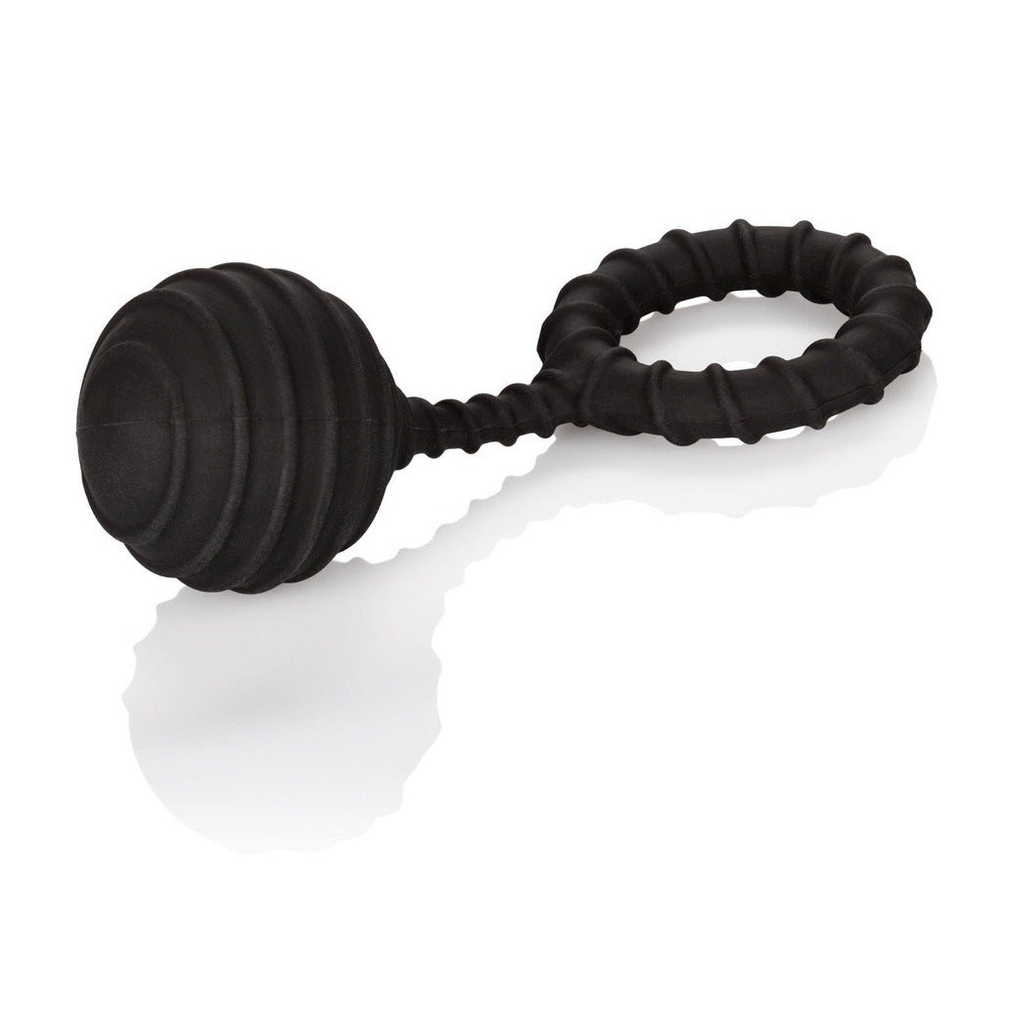 Weighted Ring Large - Anello fallico in 100% puro silicone, elastico e confortevole - Nero, Peso 110 gr.