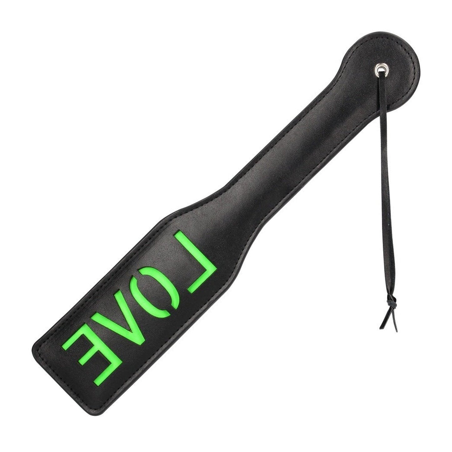 Love'' Paddle - Glow in the Dark - Black/Neon Green Ouch!