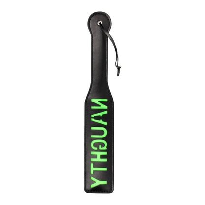 Naughty'' Paddle - Glow in the Dark - Black/Neon Green Ouch!
