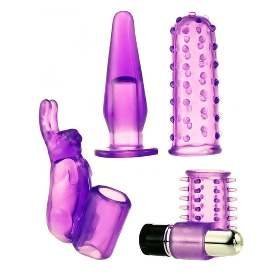 4 Play Couples Kit - Bullet vibe with attachments Kinx