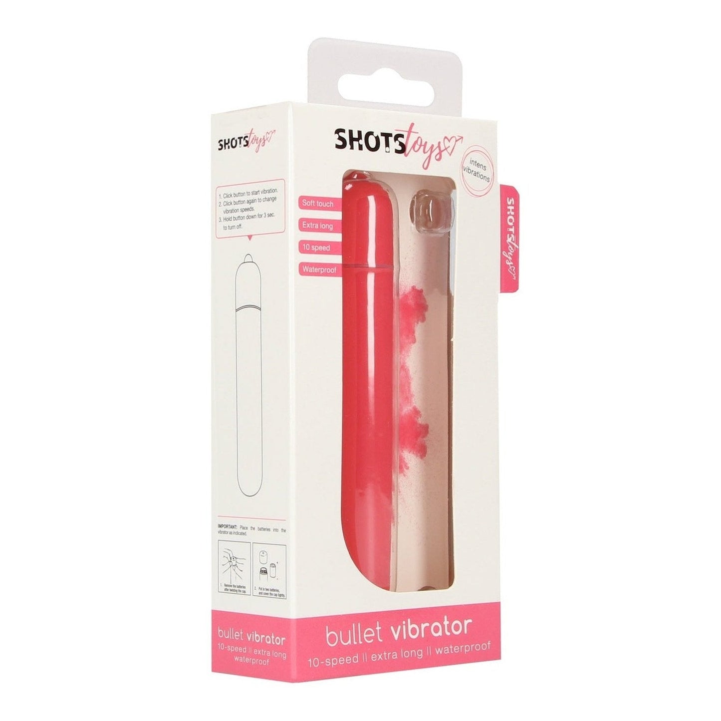 Bullet Vibrator - Extra Long - Pink Shots Toys