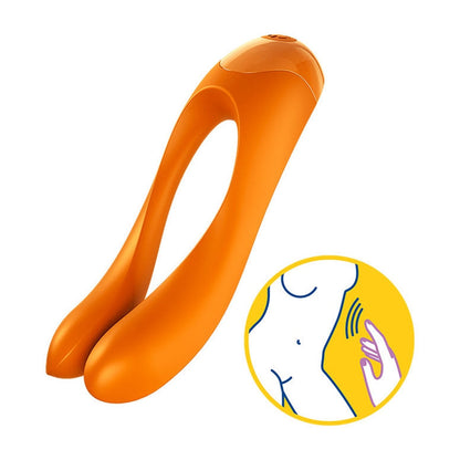 Candy Cane Finger Vibrator - Orange