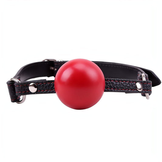 Ball-Gag Rossa con cinturino in similpelle regolabile Chisa Novelties