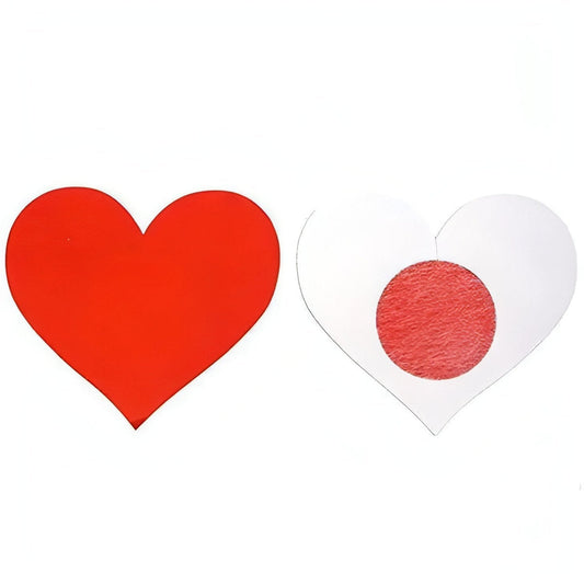 Copricapezzoli adesivi rossi a forma di cuore Il mio negozio