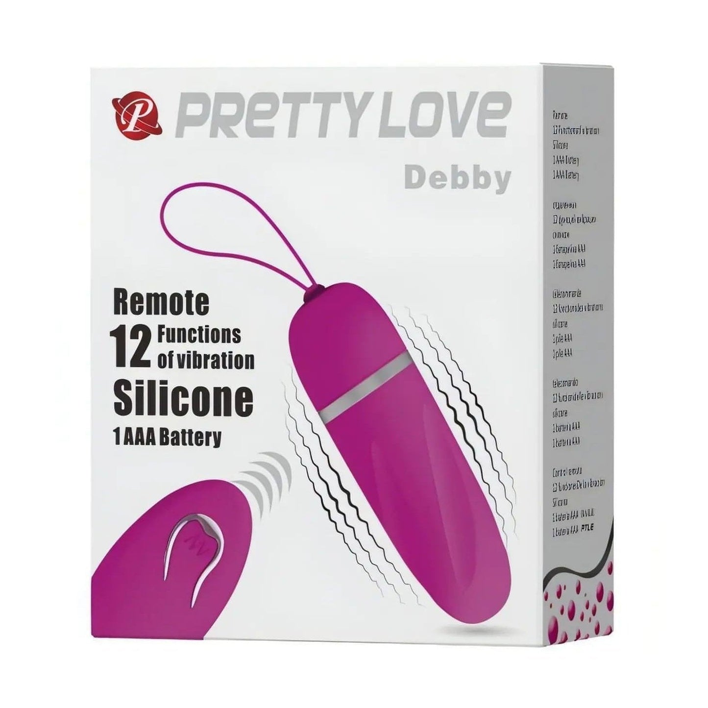 Debby, ovetto vibrante wireless - Viola, silicone Pretty Love