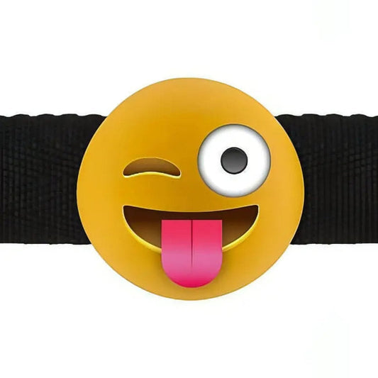 EmoGag - Ball-gag regolabile con faccina Emoji linguaccia Shots Toys
