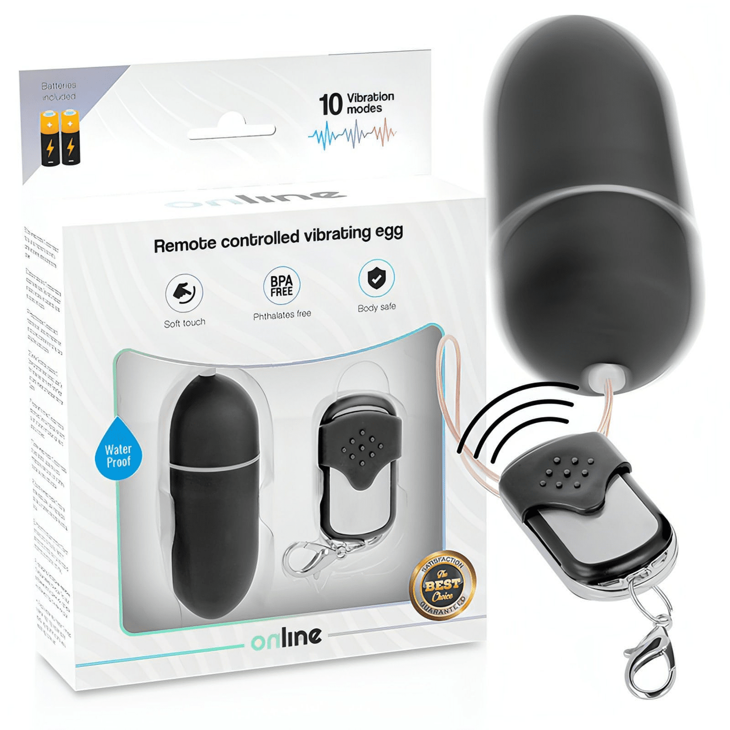 Ovetto Online Silicone Wireless Egg - 10 diverse modalità di vibrazione Online