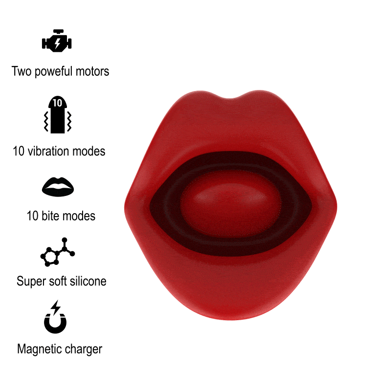 Mia Sicilia Sex Toy 2 in 1: Bite+Licking